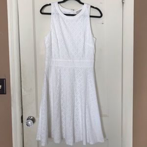 Eyelet white loft dress